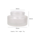 30ml Frosted cosmetic glass container glass eye cream jar with plastic screw cap